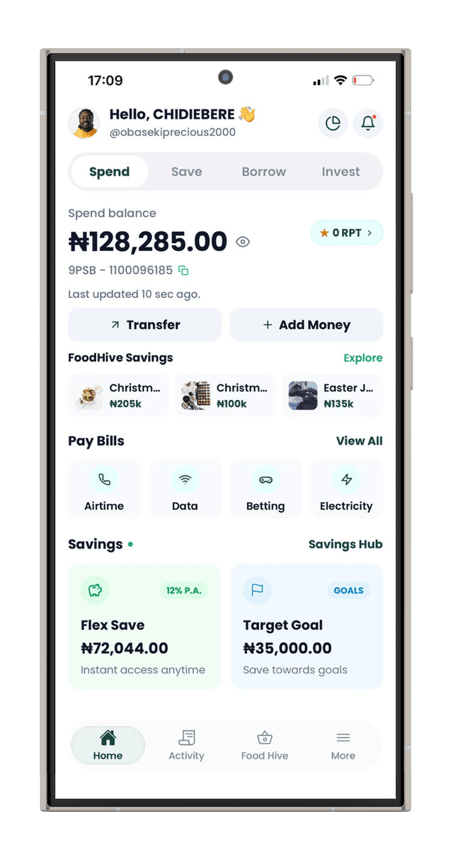 Hive Finance Mobile App on Samsung Galaxy S24 Ultra